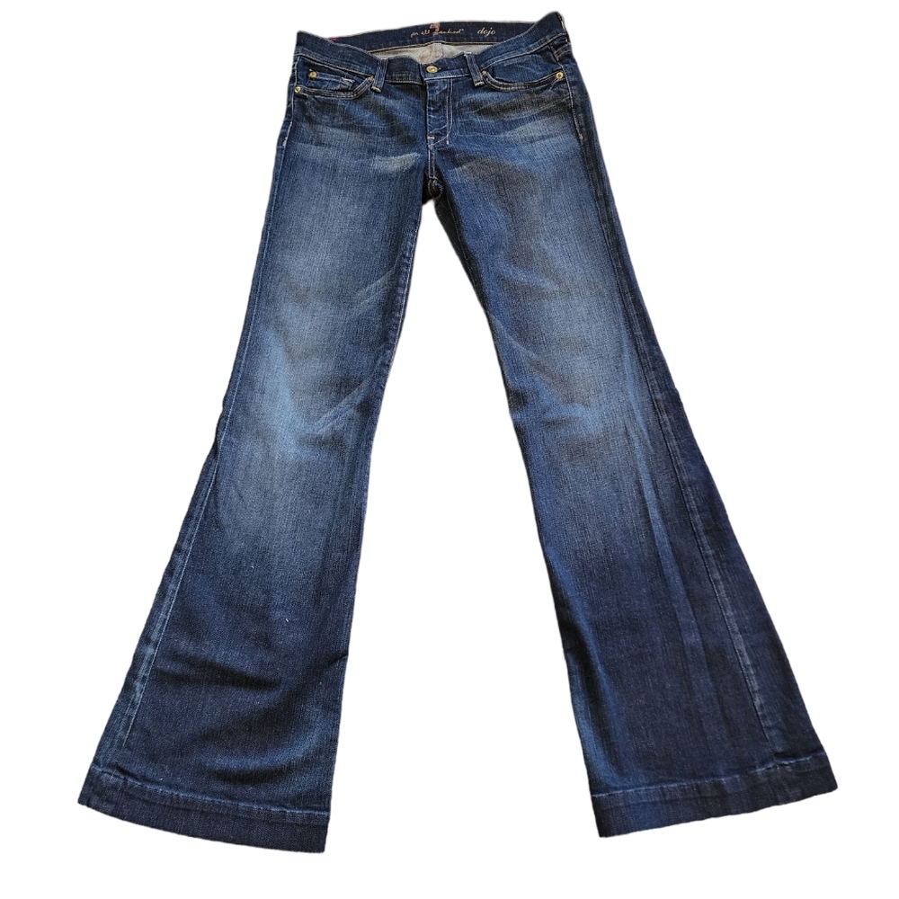7 For All Mankind Dojo Seven Pocket Flare Leg Blue Jeans Women's Size 29